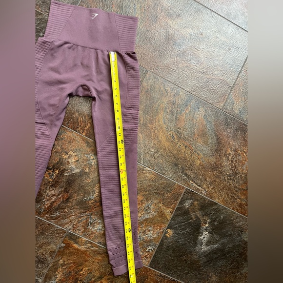 Women’s Gymshark purple seamless energy hi rise ribbed leggings. Size XS/Small - Picture 14 of 14